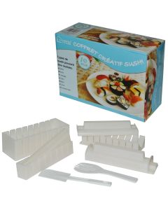 Coffret créatif sushi cofanetto set cucina asiatica kit sushi 10 pezzi multiforma