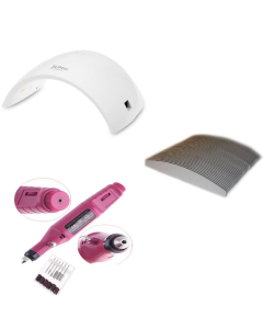Kit Sun 9c/s Mini Fresa 50 Lime 100/180 Manicure Pedicure Lampada Unghie