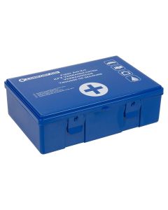 Kit 41 pezzi primo soccorso scatola box plastica viaggio comfort aid emergenza