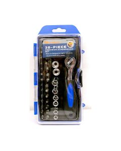38 pezzi chiavi bussola cricchetto bussole e punte 1/4 " chiave officina lavoro