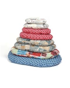 Cuscino ovale cuccia per cani trapuntato varie colorazioni 