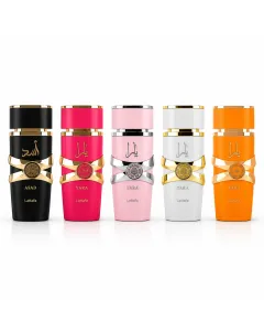 Set Profumi Lattafa Yara Collection 5 x 30 ml – Asad, Yara Pink, Yara Rosa, Yara White e Yara Orange – Eau de Parfum Unisex e Donna