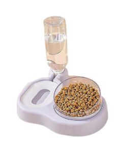 Set distributore 2in1 alimentatori automatici acqua alimenti ciotole cani gatti