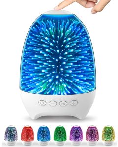 Luci notturne con altoparlante Bluetooth lettore MP3 con altoparlante Bluetooth lampada da comodino con controllo tattile lampada da tavolo a LED multicolore RGB