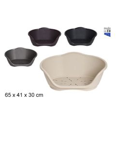 Cuccia in Plastica da salotto per Cani e Gatti elegante in plastica robusta Lettino per animali domestici 65 x 41 x 30 cm 