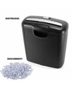 Distruggi Documenti Tritacarte 6 Fogli A4 Carte Credito Cestino 10L