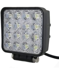 Luce da lavoro quadrata per auto 50 MM 48W 9v-36V 16 LED per Moto Barche Fuoristrada 4x4 Camion SUV