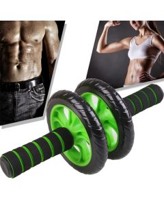 Doppia Ruota Per Allenamento Muscoli Addominali Con Tappetino Palestra Fitness