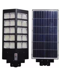 Lampione Solare LED Esterno con Staffa - 1200W, 840 LED, 18000mAh, Telecomando e Sensore di Movimento