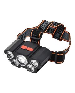 Lampada frontale a LED Luce forte Torcia elettrica super luminosa montata sulla testa per esterni Faro da pesca notturna ricaricabile 6 sorgenti luminose