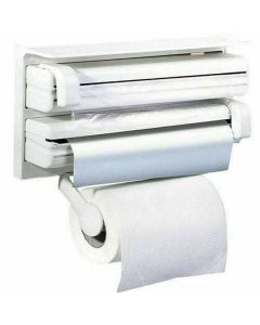 Portarotoli per 3 rotoli Taglia rotoli preciso e sempre pulito Portarotolo cucina per carta pellicola e alluminio