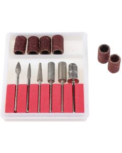 Kit Set Punte Cilindri Abrasivi Per Fresa Nail Art Unghie Manicure