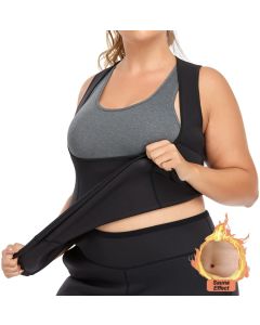 Canotta Fitness da Donna Sauna Hot Effetto Snellente e Dimagrante Silhouette in neoprene