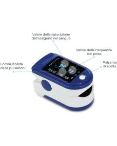 Pulsossimetro da Dito, Saturimetro Dito Portatile, Misuratore Ossigeno Da Dito Saturimetro Ossimetro Pulsossimetro Pulse Oximeter