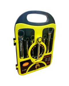Jinfeng Kit Set Chiavi a Cricchetto 7 misure in acciaio con finitura lucida Gear Wrench