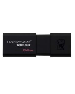 Kingston DT100G3/64 GB DataTraveler 100 G3, USB 3.0, 3.1 Flash Drive, 64 GB, Nero