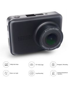 Dash Cam DVR Cam Telecamera per Auto 1080P Alta Risoluzione HD, Grandangolo 165°, Registrazione di Guida DVR con Visione Notturna G-sensor