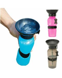 Borraccia dispencer bottiglia ciotola acqua portatile 500 ml cane gatto animali