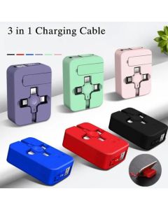 Cavo retrattile 3 in 1 ricarica rapida cavo USB multiplo cavo di ricarica compatibile con telefoni cellulari tablet come regalo