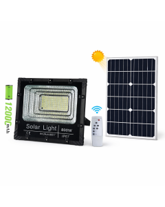 Faro LED Solare 800W IP67 con Batteria 12000mAh e Telecomando Wireless