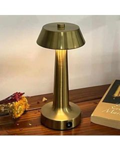 Lampada da tavolo a led dorato ricaricabile usb lume luce calda per bar locali