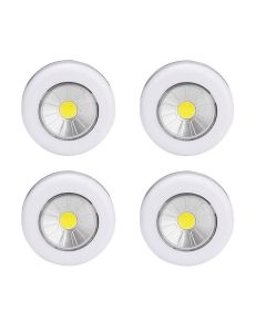 4 pezzi Driwei faretto led per armadio 3w a batteria lampadina lampada casa torcia