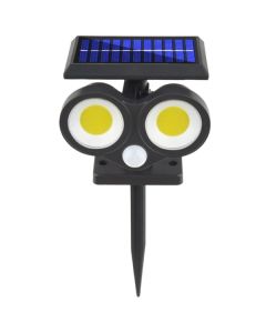 Faretto solare da esterno a led cob lampada da parete applique impermeabile ip65