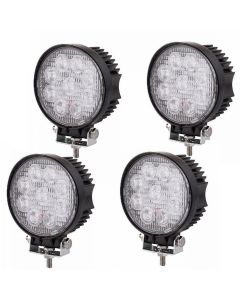 1 Faro 27W Rotondo con  Faretti Led Da Lavoro 9 Led Da 3W ideale per  Auto o Barca