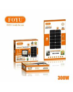 Faro luce led con display 300w pannello solare crepuscolare