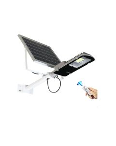 Faro led lampione stradale 40w luce fredda con pannello solare e staffa esterno