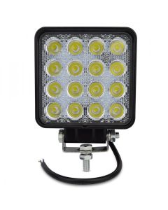 Faro 48w profondita auto barca fuoristrada 12v quadrato 16 led 6000k ip67 slim