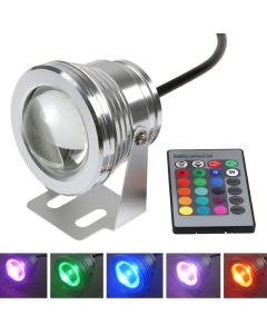 Faro faretto lampada cob led rgb 10w watt 12v esterno waterproof con telecomando