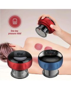 Massaggiatore a Coppettazione con Calore e Vibrazione – Dispositivo Intelligente Riscaldante con Aspirazione Regolabile, Rilascio Pressione One-Key, USB Ricaricabile – Cupping Elettrico per Schiena, Spalle, Gambe e Sollievo Muscolare
