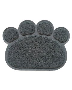 Tappetino antiscivolo animali igienico lettiera cane gatti 45x60 forma zampa Nero
