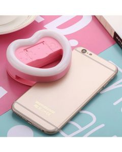 Luce Ad anello per selfie a forma di cuore luce da scrivania USB per telefono cellulare
