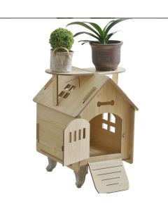 Casetta Per Cani E Gatti In Legno Letto Cuccia Arredo Betulla 51x 40 x 52 cm
