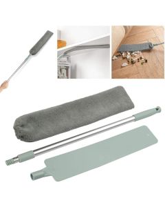 Cattura polvere in microfibra spolverino antigraffio sottile con manico telescopico panno mop pieghevole