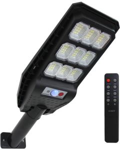 Lampione Solare LED Esterno 100W con Palo e Telecomando – 108 LED