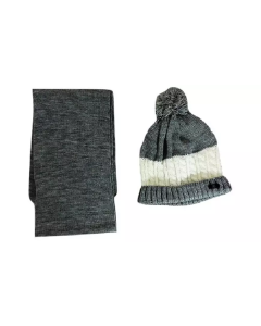 Set sciarpa e cappello da bambino firmati Renato Balestra bambino Striscia bianco 