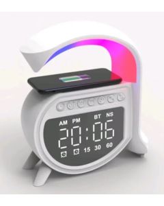 Altoparlante bluetooth con orologio caricabatterie wireless audio lampada a forma di chiocciola