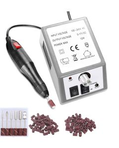 Fresa professionale per manicure e pedicure nail 20000 giri con 100 cilindri abrasivi in omaggio F-816