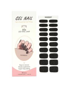 Kit Adesivi per Unghie in Gel Semipolimerizzato - 20 Strisce Autoadesive con Accessori per Manicure