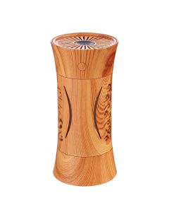 Umidificatore aria domestico con venature del legno USB 3 in 1 Mini umidificatore con lampada a LED