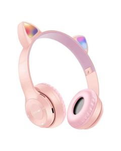 Cuffie stereo bluetooth 5.0 senza filo con orecchie di gatto led colorati