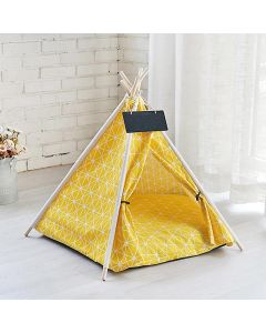 Cuccia per animali domestici Tenda Indiana con fantasia portatile rimovibile lavabile Taglia M 60 x 60 x 90 