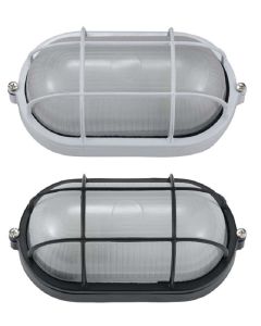 Plafoniera ovale da esterno con griglia LED 20w Con Oblò IP65 Applique a parete