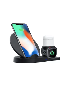 Caricatore Wireless 3 in 1 Caricabatterie Senza Fili Ricarica Rapida Wireless