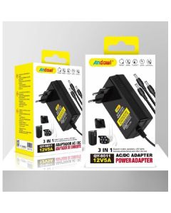 Adattatore Alimentazione 3in1 Ac/Dc 12v 5a Alimentatore Universale Qy-9011 3 Spine