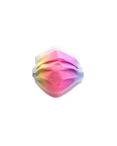 Mascherina colorata chirurgica 3 veli Arcobaleno 10 Pezzi
