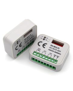 RX Multi Ricevitore Universale 2 Canali Telecomandi Radio Ricevente per Multimarca Frequenza 433 o 868 MHz 12-30V AC DC Codice Fisso Rolling Code Automazione